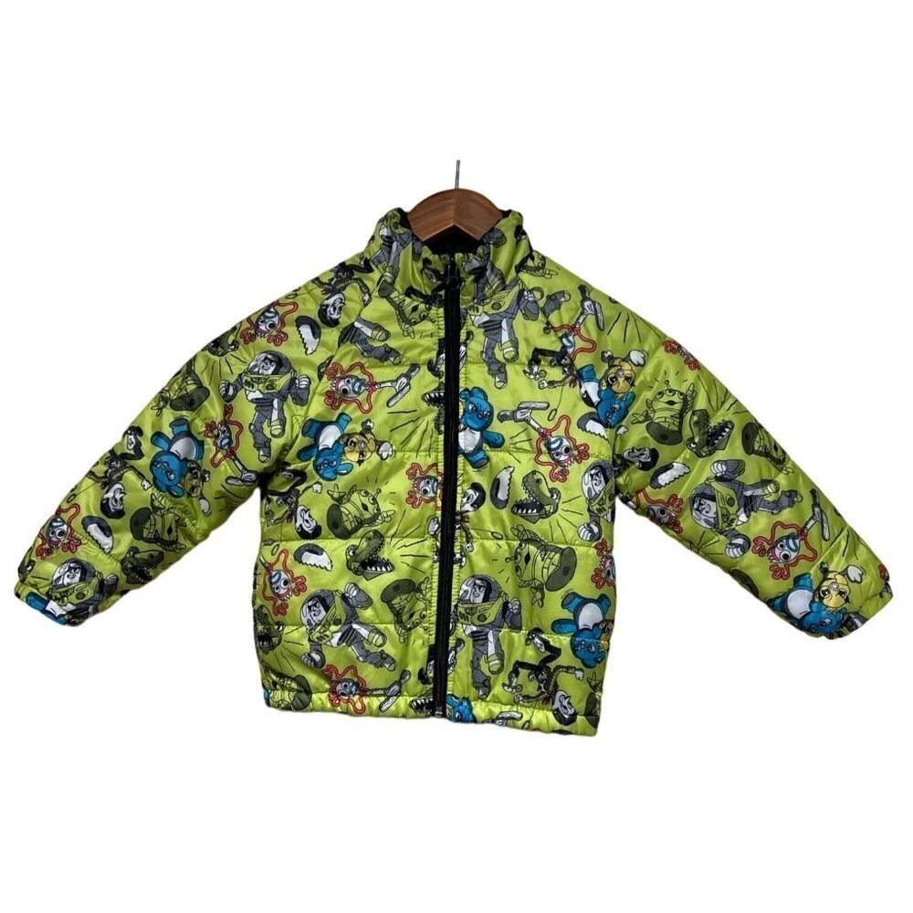 Disney Parks Toy Story 4 Pufer Jacket Kids' Yellow Buzz Woody Size 3 3T
